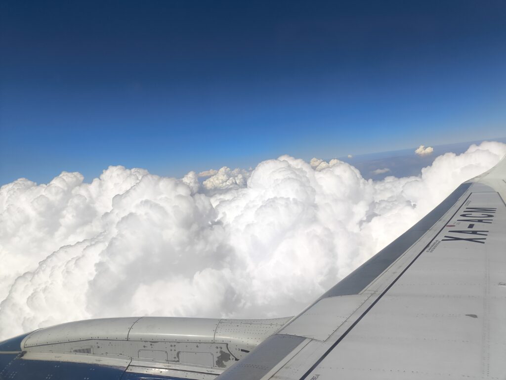 Una osa voladora por encima de las nubes jeje